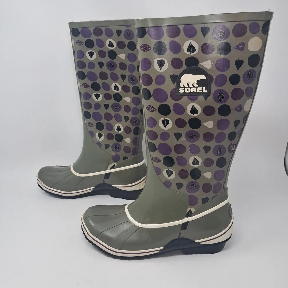 Sorel Sorellington Rain Boots NL1621-255 Rubber Women's size‎ 6